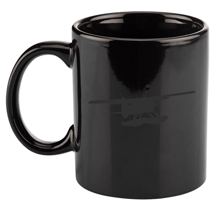 Dhc 2 Beaver Floatplane Silhouette Design 11oz C Handle Ceramic Mug