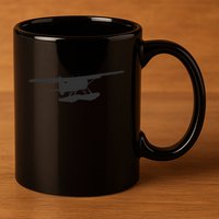 Dhc 2 Beaver Floatplane Silhouette Design 11oz C Handle Ceramic Mug
