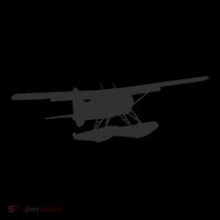 Dhc 2 Beaver Floatplane Silhouette Design Poster