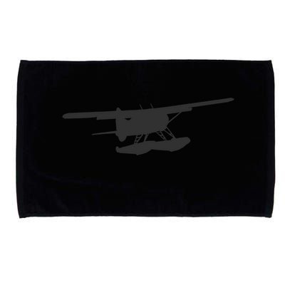 Dhc 2 Beaver Floatplane Silhouette Design Microfiber Hand Towel