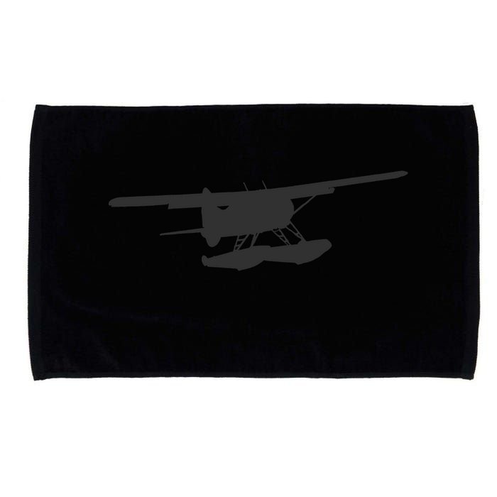 Dhc 2 Beaver Floatplane Silhouette Design Microfiber Hand Towel