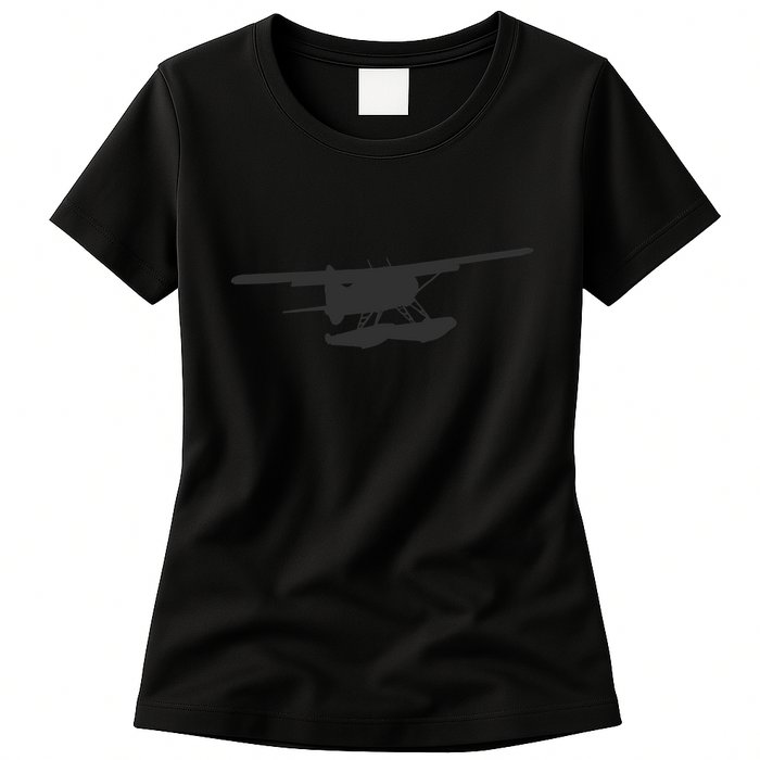 Dhc 2 Beaver Floatplane Silhouette Design Womens T-Shirt