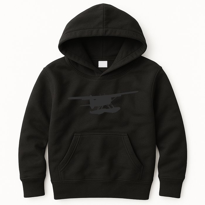 Dhc 2 Beaver Floatplane Silhouette Design Kids Hoodie