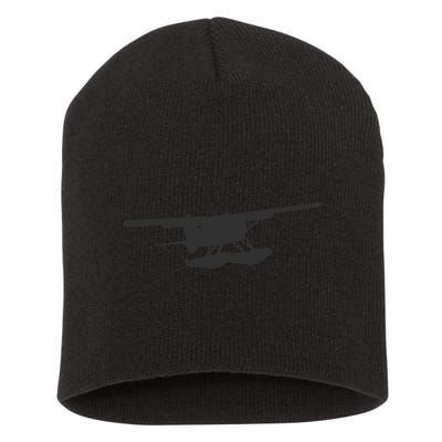 Dhc 2 Beaver Floatplane Silhouette Design Short Acrylic Beanie