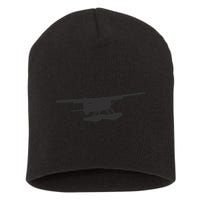 Dhc 2 Beaver Floatplane Silhouette Design Short Acrylic Beanie