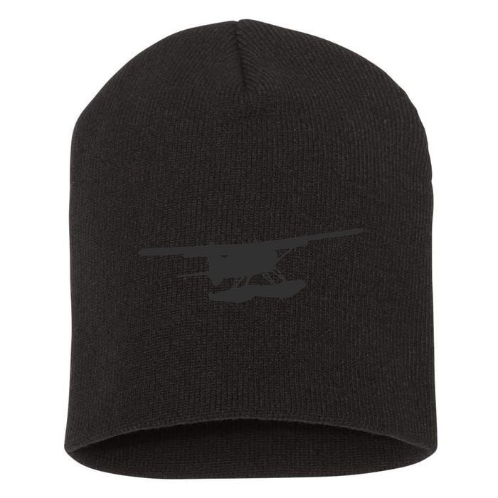 Dhc 2 Beaver Floatplane Silhouette Design Short Acrylic Beanie
