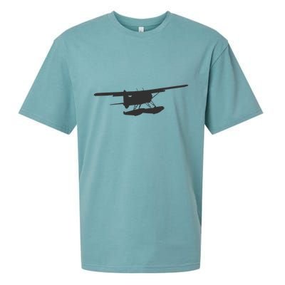 Dhc 2 Beaver Floatplane Silhouette Design Sueded Cloud Jersey T-Shirt