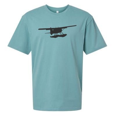 Dhc 2 Beaver Floatplane Silhouette Design Sueded Cloud Jersey T-Shirt