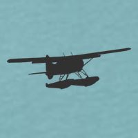 Dhc 2 Beaver Floatplane Silhouette Design Sueded Cloud Jersey T-Shirt