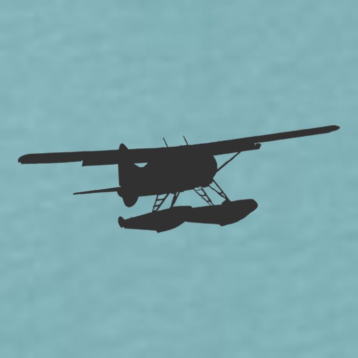 Dhc 2 Beaver Floatplane Silhouette Design Sueded Cloud Jersey T-Shirt