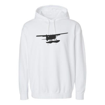 Dhc 2 Beaver Floatplane Silhouette Design Garment-Dyed Fleece Hoodie