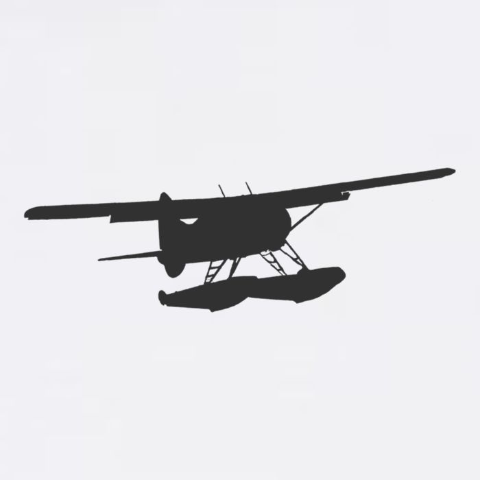 Dhc 2 Beaver Floatplane Silhouette Design Garment-Dyed Sweatshirt