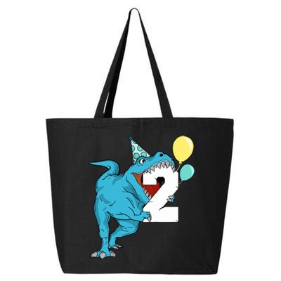 Dinosaur 2nd Birthday Boy T-Rex 2 Two Year Old 25L Jumbo Tote