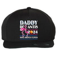 Daddy 2024 Desantis Make America Florida Flamingo And Orange Wool Snapback Cap