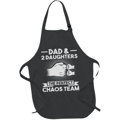 Dad & 2 Daughters The Perfect Chaos Team Dad Full-Length Apron With Pockets