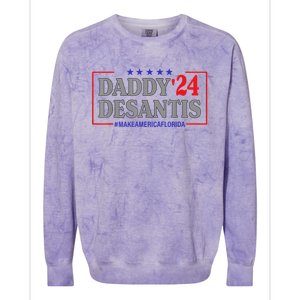 Daddy 2024 Desantis Make America Florida Colorblast Crewneck Sweatshirt