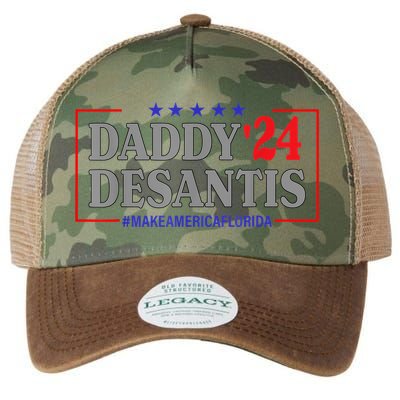 Daddy 2024 Desantis Make America Florida Legacy Tie Dye Trucker Hat