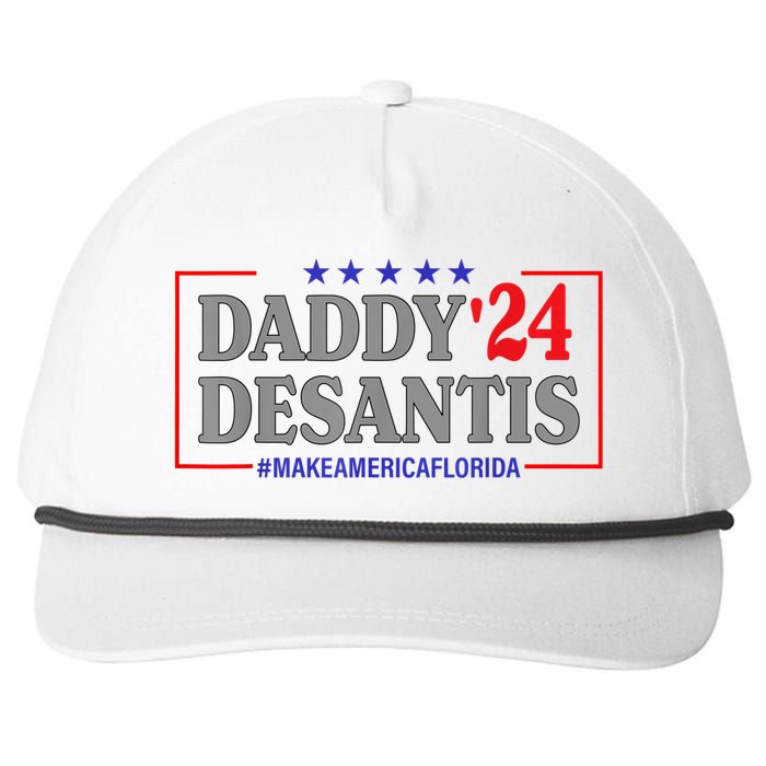 Daddy 2024 Desantis Make America Florida Snapback Five-Panel Rope Hat