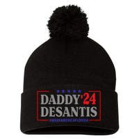 Daddy 2024 Desantis Make America Florida Pom Pom 12in Knit Beanie