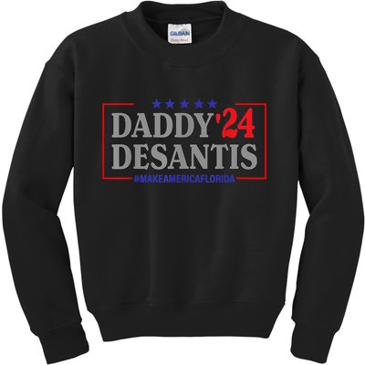 Daddy 2024 Desantis Make America Florida Kids Sweatshirt