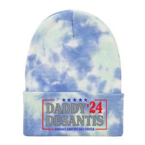 Daddy 2024 Desantis Make America Florida Tie Dye 12in Knit Beanie