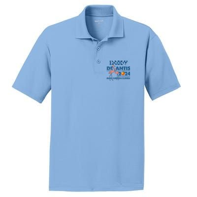 Daddy 2024 Desantis Make America Florida Flamingo And Orange PosiCharge RacerMesh Polo