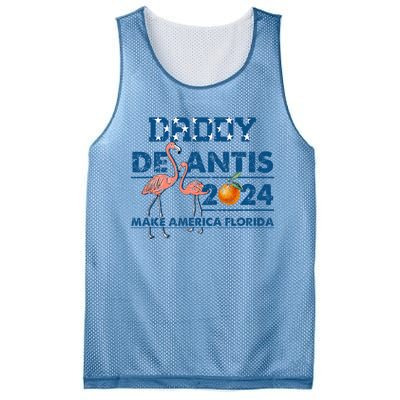 Daddy 2024 Desantis Make America Florida Flamingo And Orange Mesh Reversible Basketball Jersey Tank