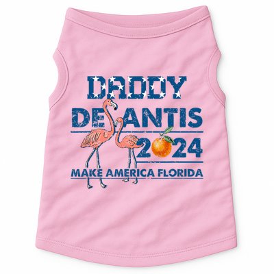 Daddy 2024 Desantis Make America Florida Flamingo And Orange Doggie Tank