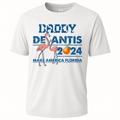 Daddy 2024 Desantis Make America Florida Flamingo And Orange Performance Shirt
