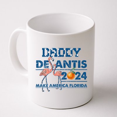 Daddy 2024 Desantis Make America Florida Flamingo And Orange Mug