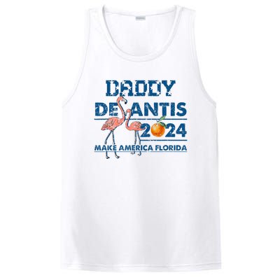 Daddy 2024 Desantis Make America Florida Flamingo And Orange PosiCharge Competitor Tank