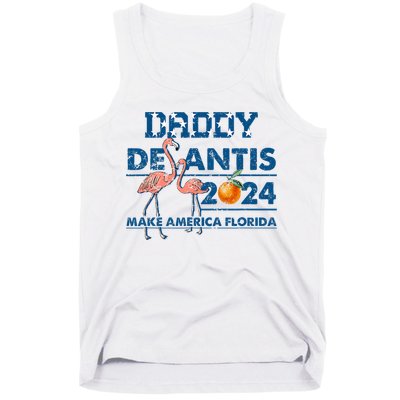 Daddy 2024 Desantis Make America Florida Flamingo And Orange Tank Top
