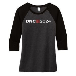 Dnc 2024 Democratic Convention Women's Tri-Blend 3/4-Sleeve Raglan Shirt