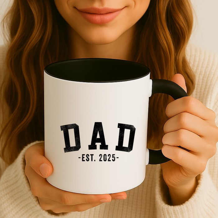Dad 2025 Dad To Be New Dad Gifts Classic Bold Font Mug