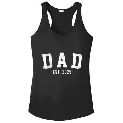 Dad 2025 Dad To Be New Dad Gifts Classic Bold Font Ladies PosiCharge Competitor Racerback Tank