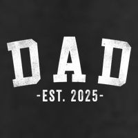 Dad 2025 Dad To Be New Dad Gifts Classic Bold Font Golf Towel