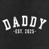 Daddy 2025 Daddy To Be New Daddy Gifts Classic Bold Font 7 Panel Mesh Trucker Snapback Hat