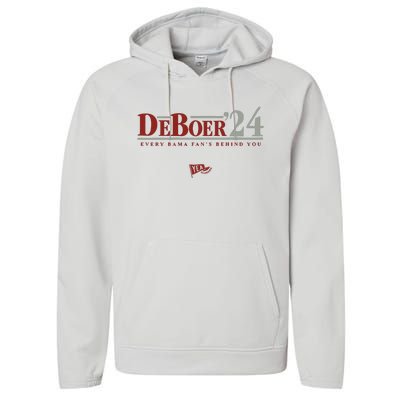 Deboer 24 Every Bama Fans Behind You Performance Fleece Hoodie