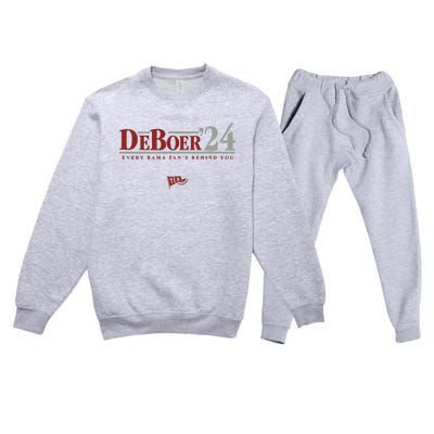 Deboer 24 Every Bama Fans Behind You Premium Crewneck Sweatsuit Set