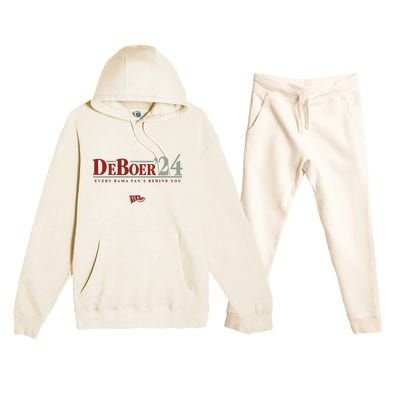 Deboer 24 Every Bama Fans Behind You Premium Hooded Sweatsuit Set