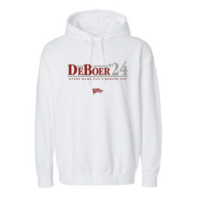 Deboer 24 Every Bama Fans Behind You Garment-Dyed Fleece Hoodie