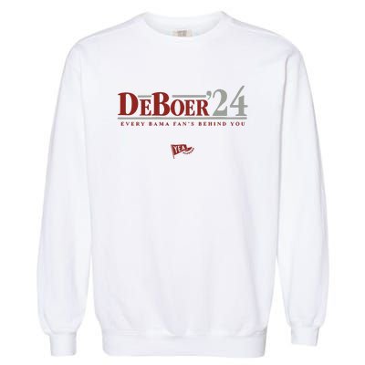 Deboer 24 Every Bama Fans Behind You Garment-Dyed Sweatshirt