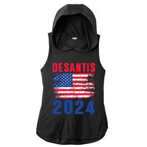 Desantis 2024 Election Ron Desantis For President In 2024 Ladies PosiCharge Tri-Blend Wicking Draft Hoodie Tank