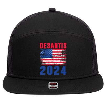 Desantis 2024 Election Ron Desantis For President In 2024 7 Panel Mesh Trucker Snapback Hat