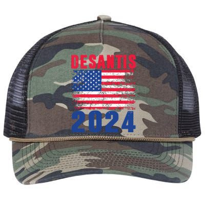 Desantis 2024 Election Ron Desantis For President In 2024 Retro Rope Trucker Hat Cap