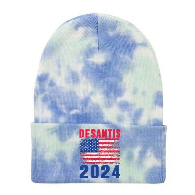 Desantis 2024 Election Ron Desantis For President In 2024 Tie Dye 12in Knit Beanie