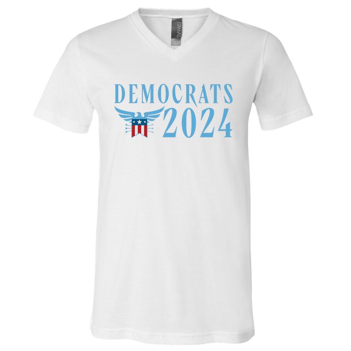 Democrats 2024 Election Logo V-Neck T-Shirt