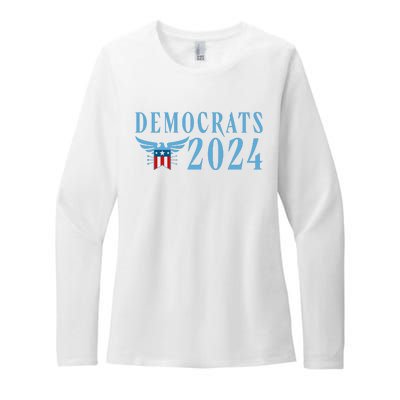 Democrats 2024 Election Logo Womens CVC Long Sleeve Shirt