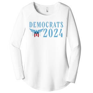 Democrats 2024 Election Logo Women's Perfect Tri Tunic Long Sleeve Shirt