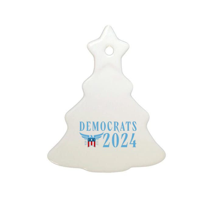 Democrats 2024 Election Logo Ceramic Tree Ornament